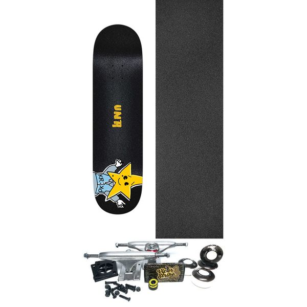 Krooked Skateboards Una Farrar Star Vest Black Skateboard Deck - 8.5" x 32" - Complete Skateboard Bundle